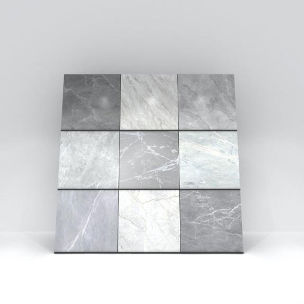 Gian hàng trưng bày mẫu đá ốp lát tại triển lãm thương mại